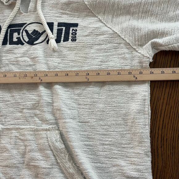 Oversized Hippy Boho Hangout Festival 2018 Gray Hoodie-Size Large - Picture 4 of 7